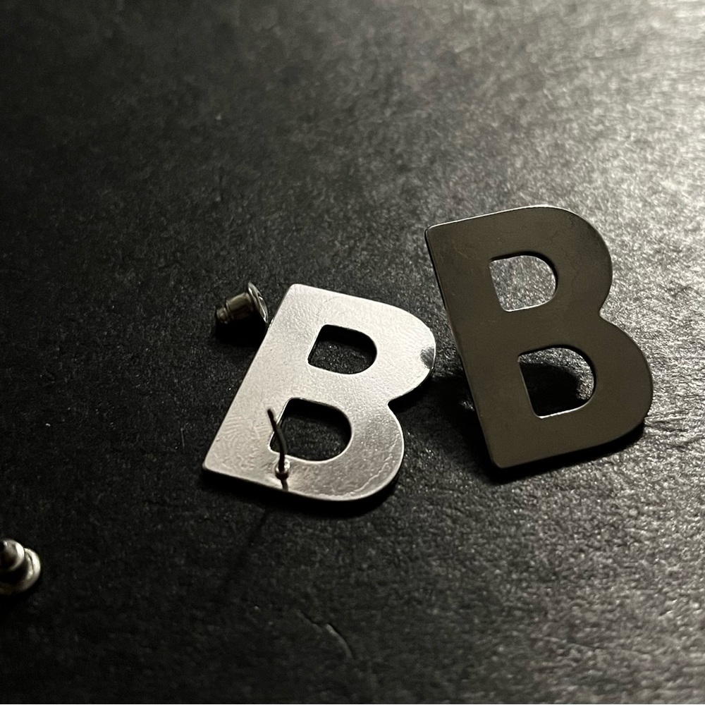 Fashion Designer”B” 925 Earrings - Picture 5 of 6